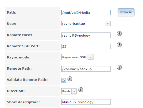 FreeNAS Rsync Task