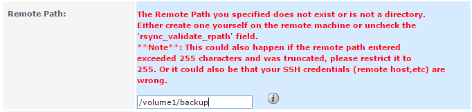 FreeNAS Rsync Task Error